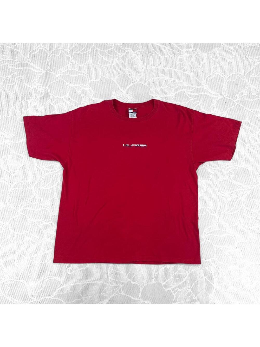Vintage Tommy Hilfiger Athletic Gear Red T-Shirt - XXL